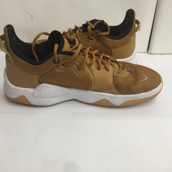 Sneakers Shoes Nike PG 5 Paul George Metallic Gold Wheat Basketball 11.5 - Picture 12 of 16